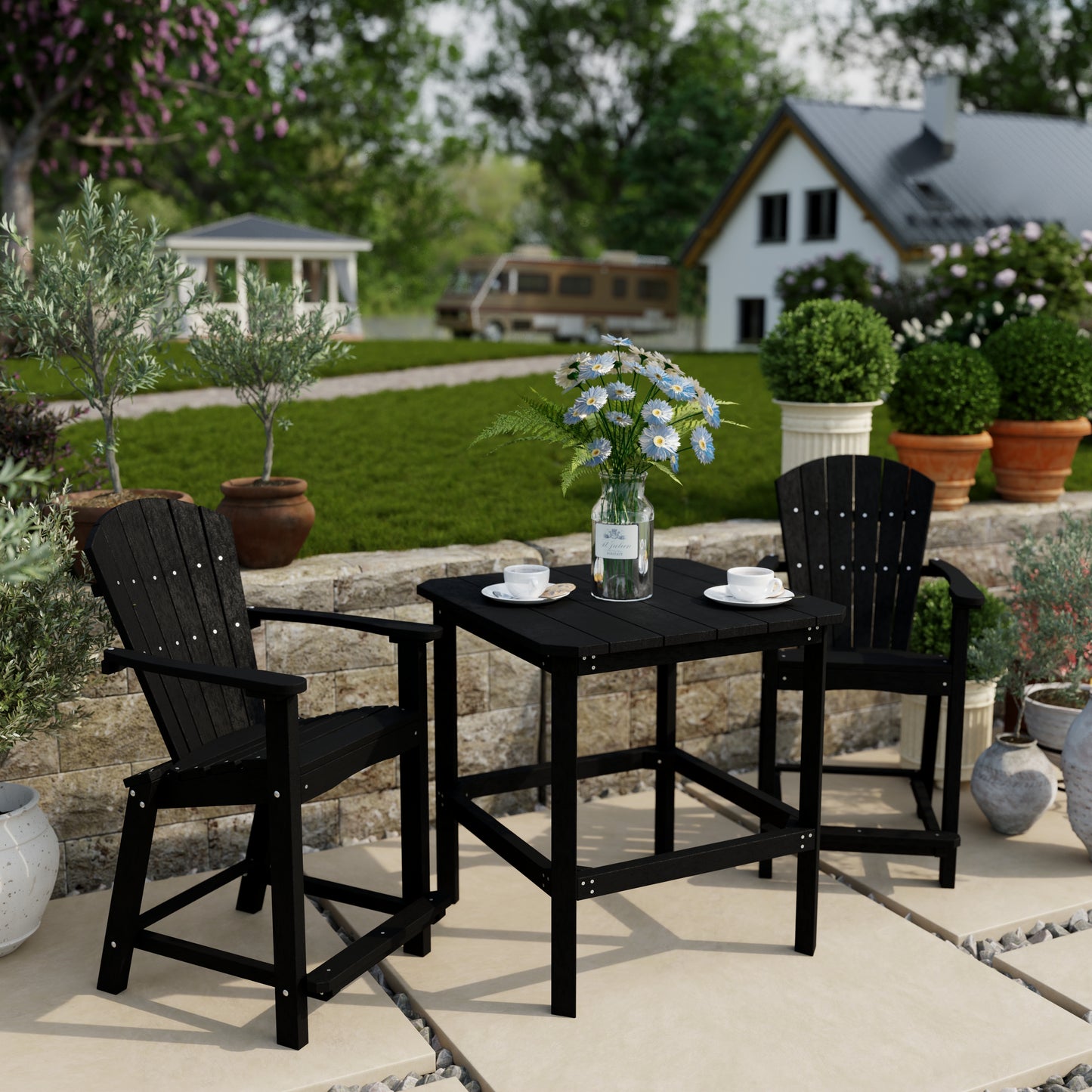 Wildridge Classic Outdoor 3-Piece Counter Set (COUNTER HEIGHT) - LEAD TIME TO SHIP 4 TO 6 WEEKS