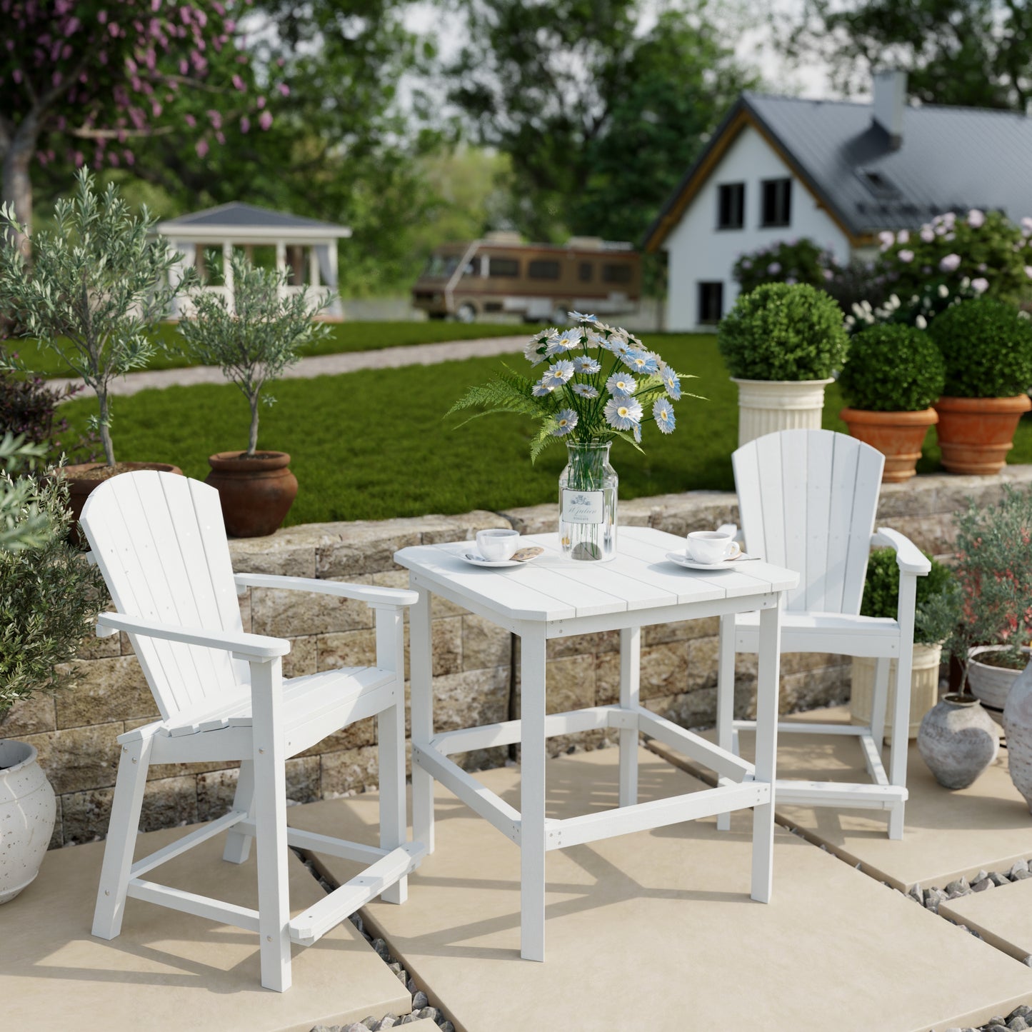 Wildridge Classic Outdoor 3-Piece Counter Set (COUNTER HEIGHT) - LEAD TIME TO SHIP 4 TO 6 WEEKS