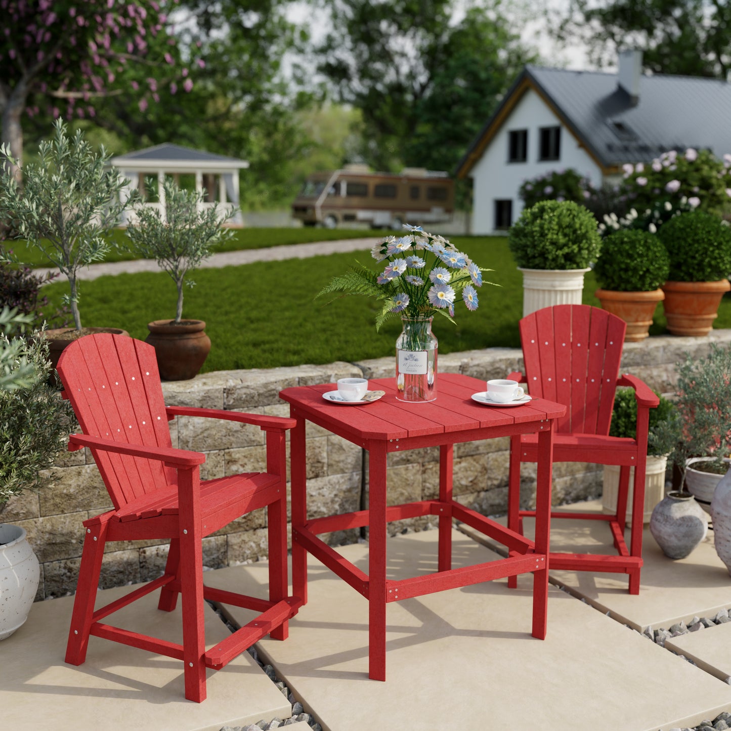 Wildridge Classic Outdoor 3-Piece Counter Set (COUNTER HEIGHT) - LEAD TIME TO SHIP 4 TO 6 WEEKS
