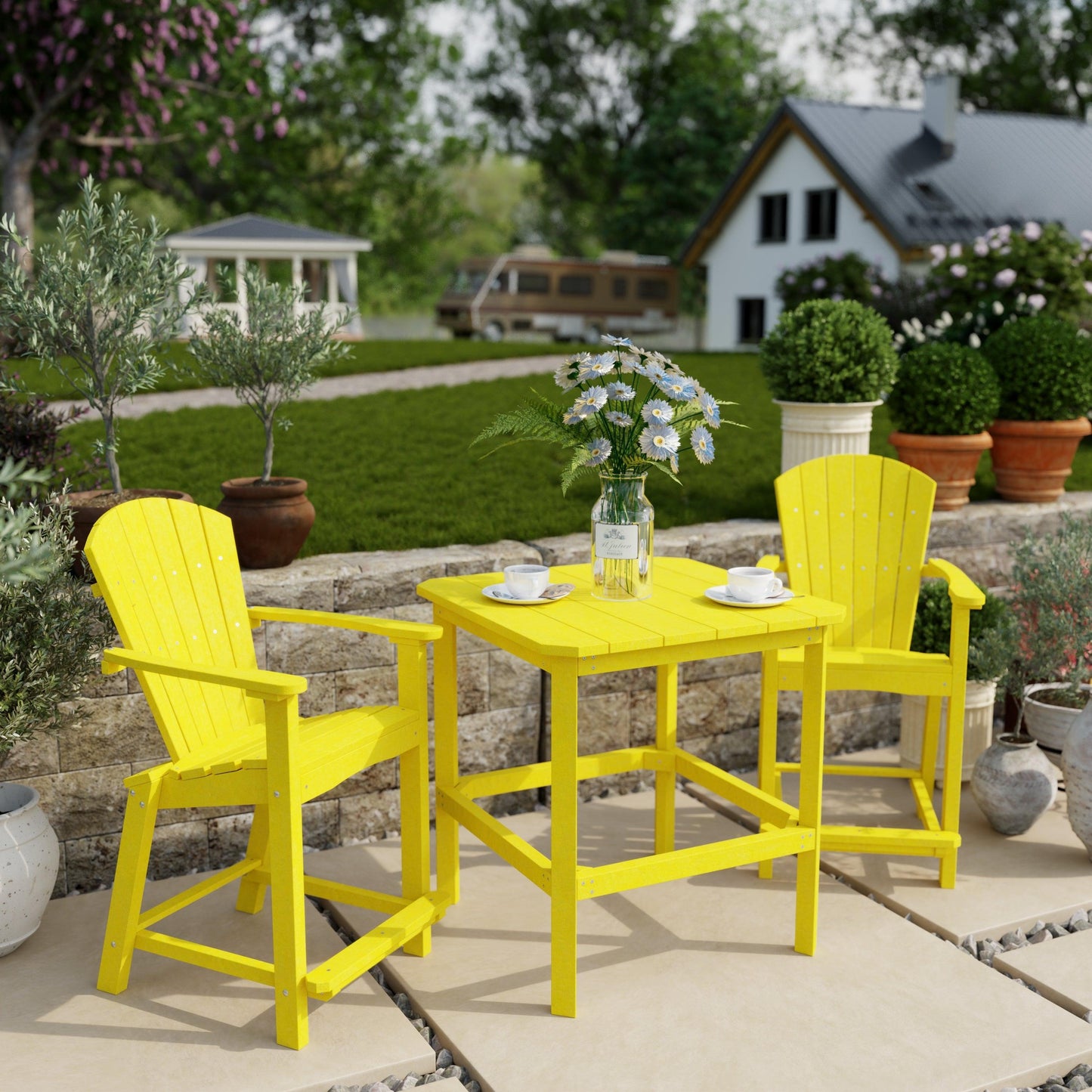 Wildridge Classic Outdoor 3-Piece Counter Set (COUNTER HEIGHT) - LEAD TIME TO SHIP 4 TO 6 WEEKS