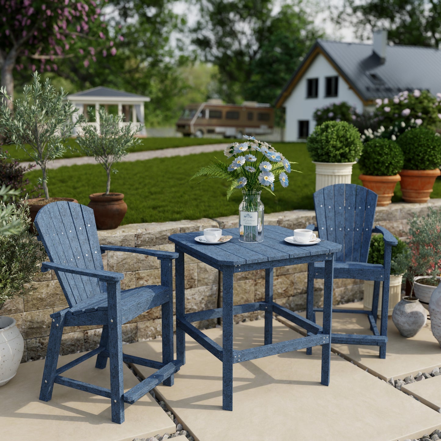 Wildridge Classic Outdoor 3-Piece Counter Set (COUNTER HEIGHT) - LEAD TIME TO SHIP 4 TO 6 WEEKS