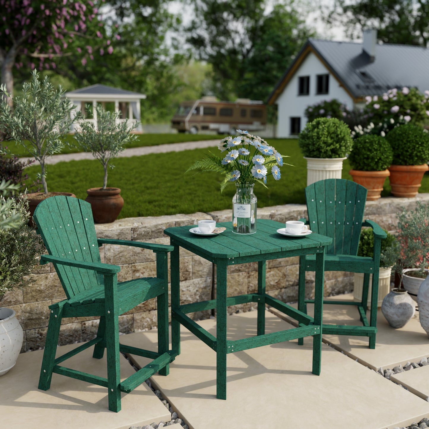 Wildridge Classic Outdoor 3-Piece Counter Set (COUNTER HEIGHT) - LEAD TIME TO SHIP 4 TO 6 WEEKS