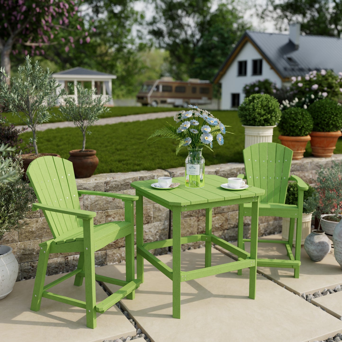 Wildridge Classic Outdoor 3-Piece Counter Set (COUNTER HEIGHT) - LEAD TIME TO SHIP 4 TO 6 WEEKS