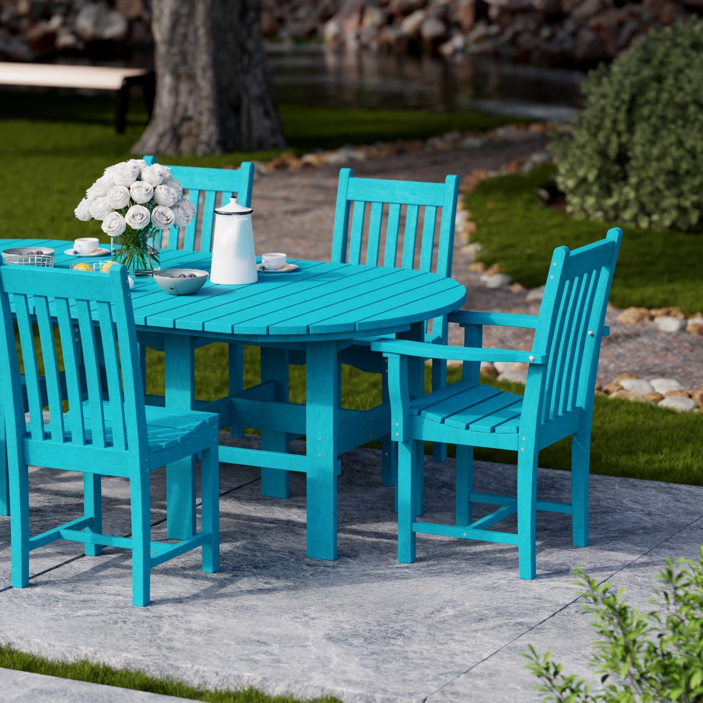 Wildridge Classic 7-PIECE 44" X 84" DINING SET (DINING HEIGHT) - LEAD TIME TO SHIP 4 TO 6 WEEKS
