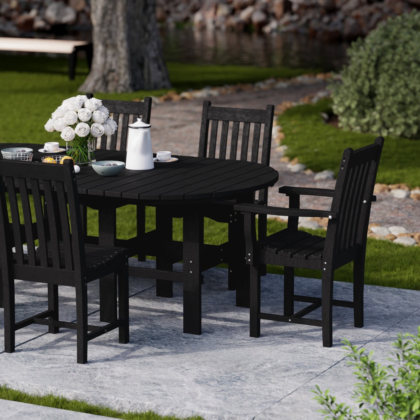 Wildridge Classic 7-PIECE 44" X 84" DINING SET (DINING HEIGHT) - LEAD TIME TO SHIP 4 TO 6 WEEKS