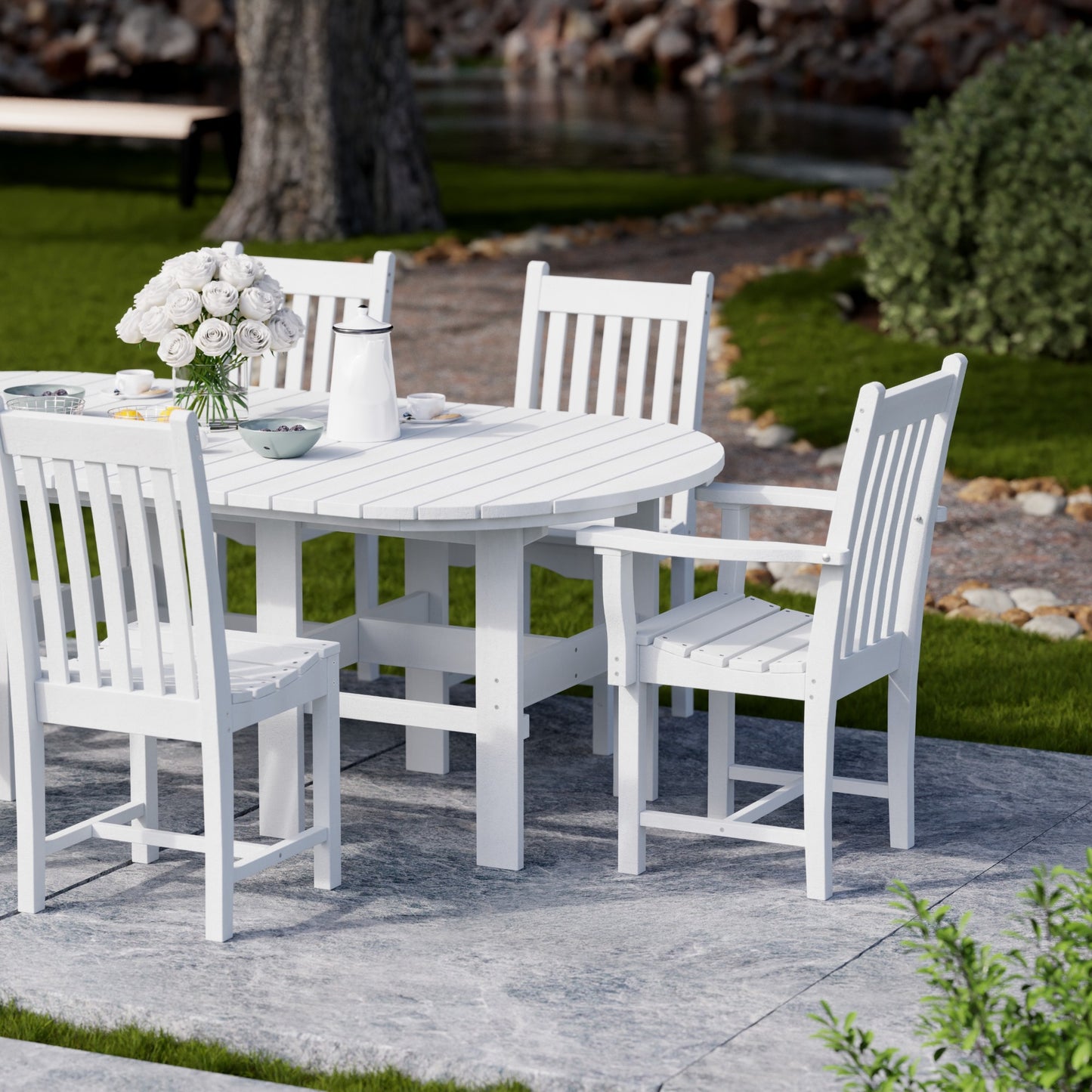Wildridge Classic 7-PIECE 44" X 84" DINING SET (DINING HEIGHT) - LEAD TIME TO SHIP 4 TO 6 WEEKS