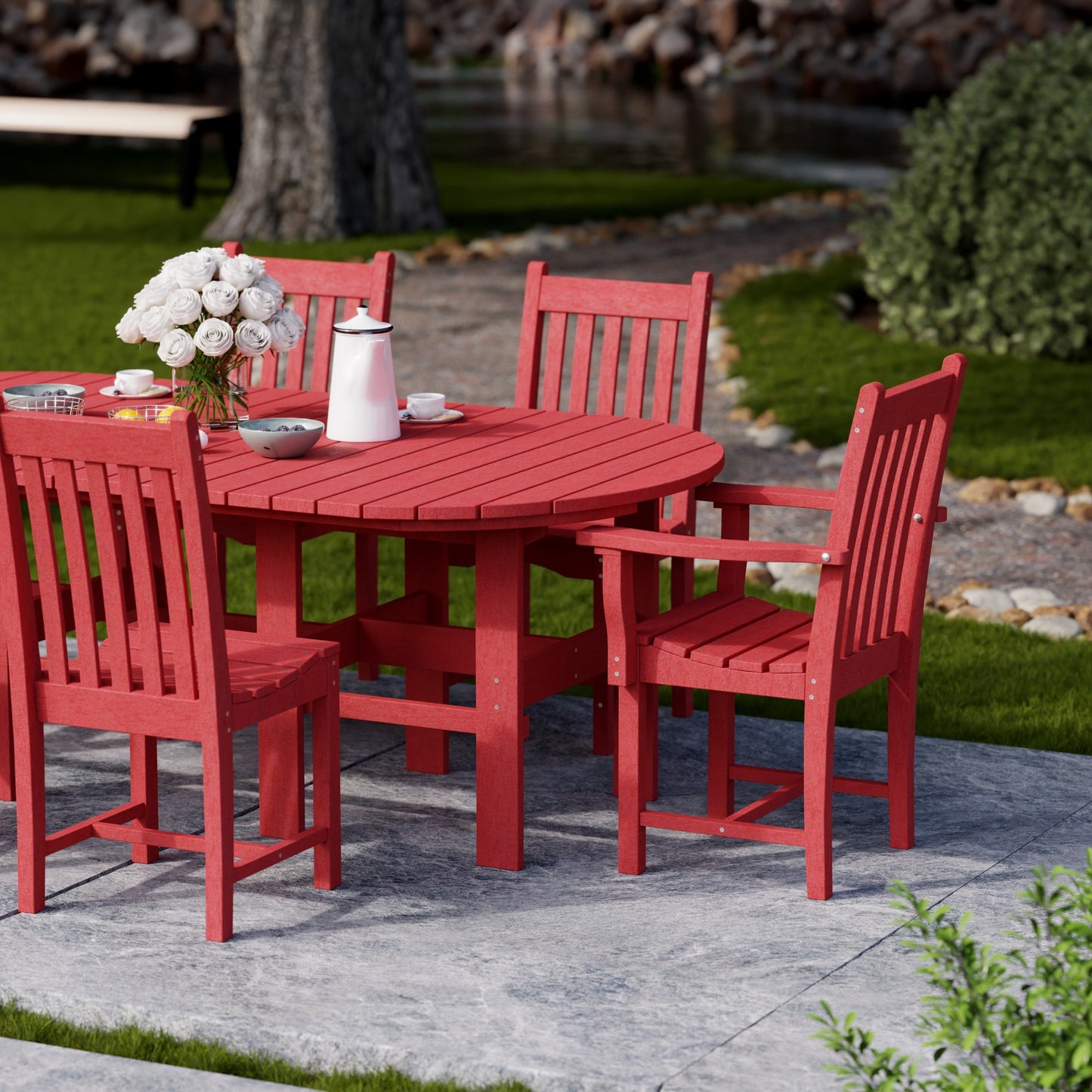 Wildridge Classic 7-PIECE 44" X 84" DINING SET (DINING HEIGHT) - LEAD TIME TO SHIP 4 TO 6 WEEKS