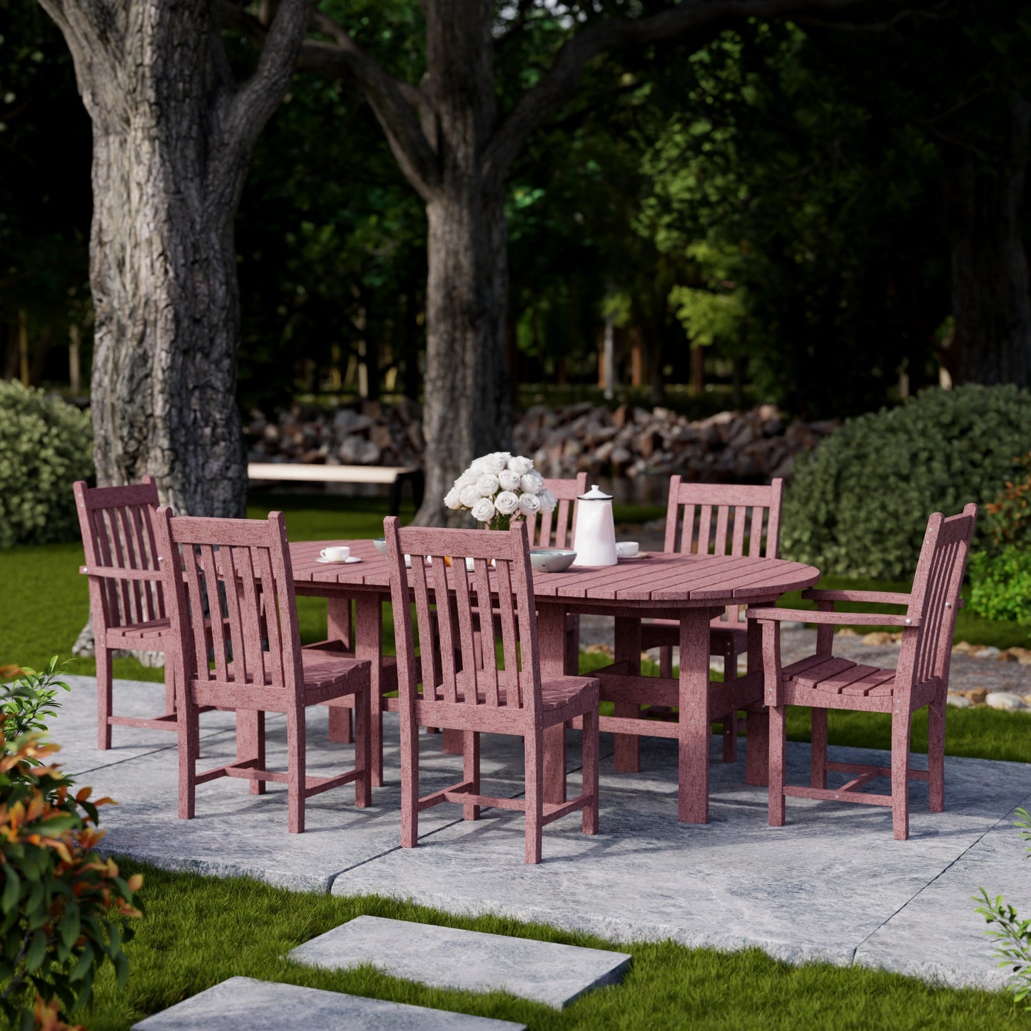 Wildridge Classic 7-PIECE 44" X 84" DINING SET (DINING HEIGHT) - LEAD TIME TO SHIP 4 TO 6 WEEKS