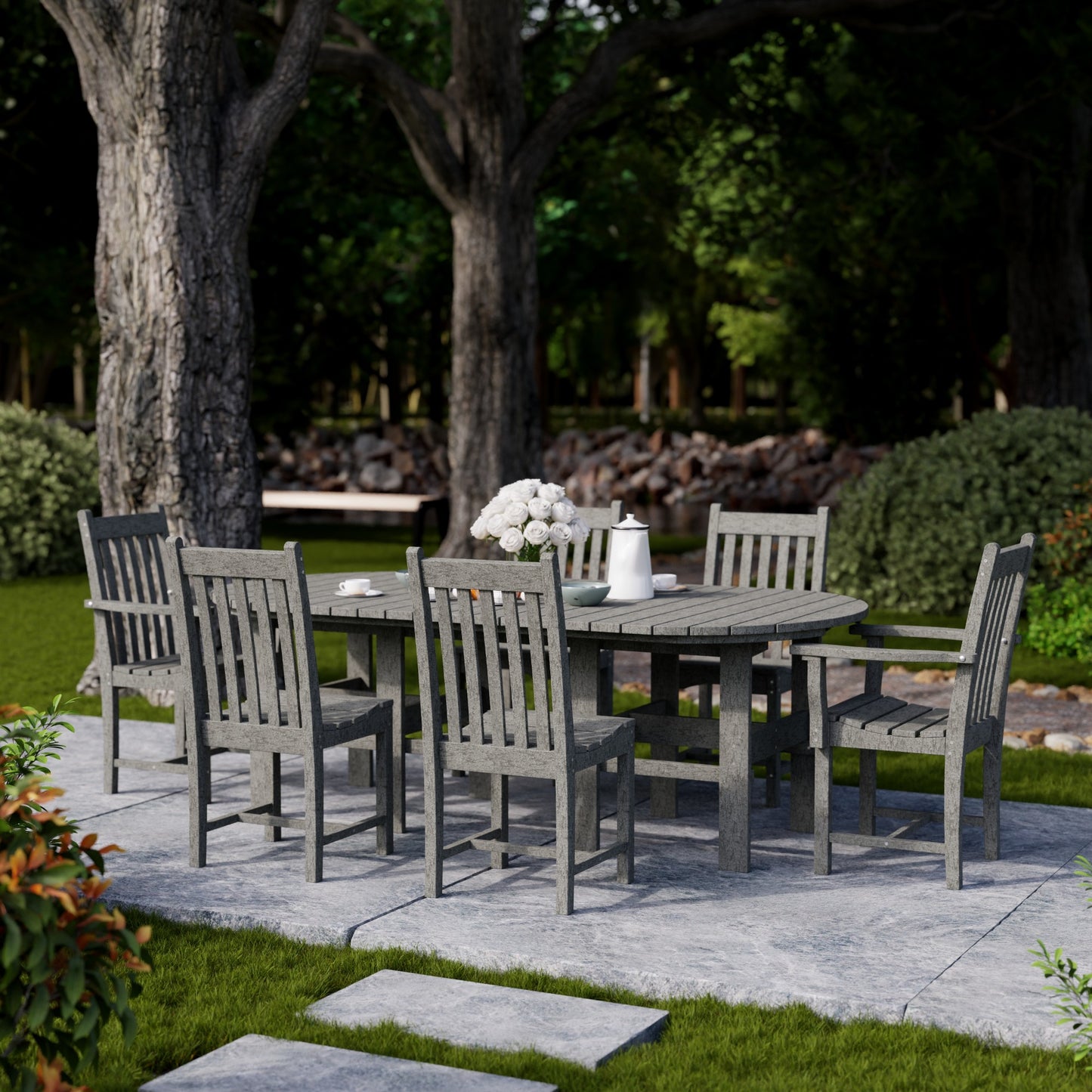 Wildridge Classic 7-PIECE 44" X 84" DINING SET (DINING HEIGHT) - LEAD TIME TO SHIP 4 TO 6 WEEKS