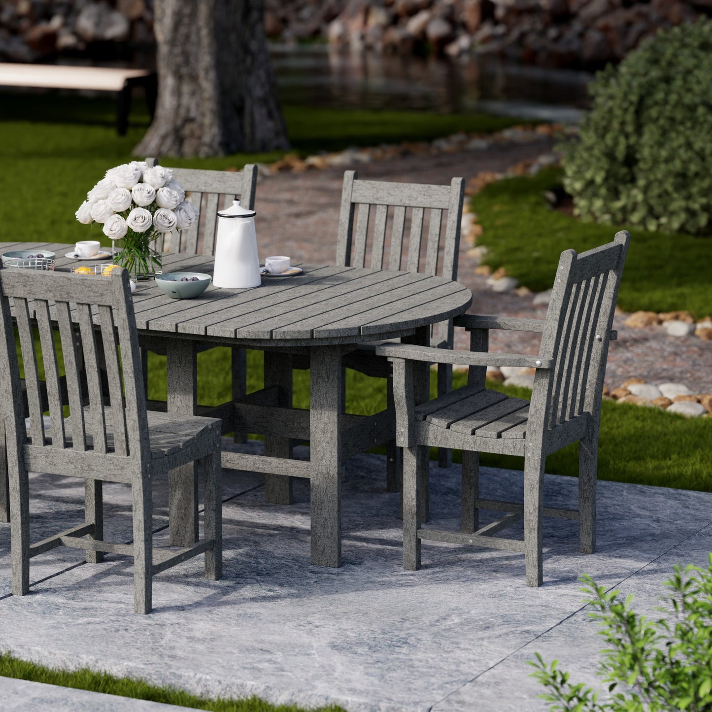 Wildridge Classic 7-PIECE 44" X 84" DINING SET (DINING HEIGHT) - LEAD TIME TO SHIP 4 TO 6 WEEKS