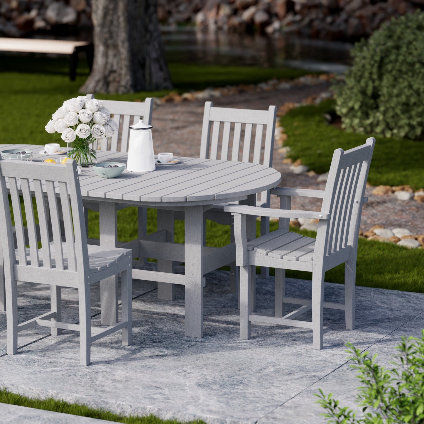 Wildridge Classic 7-PIECE 44" X 84" DINING SET (DINING HEIGHT) - LEAD TIME TO SHIP 4 TO 6 WEEKS