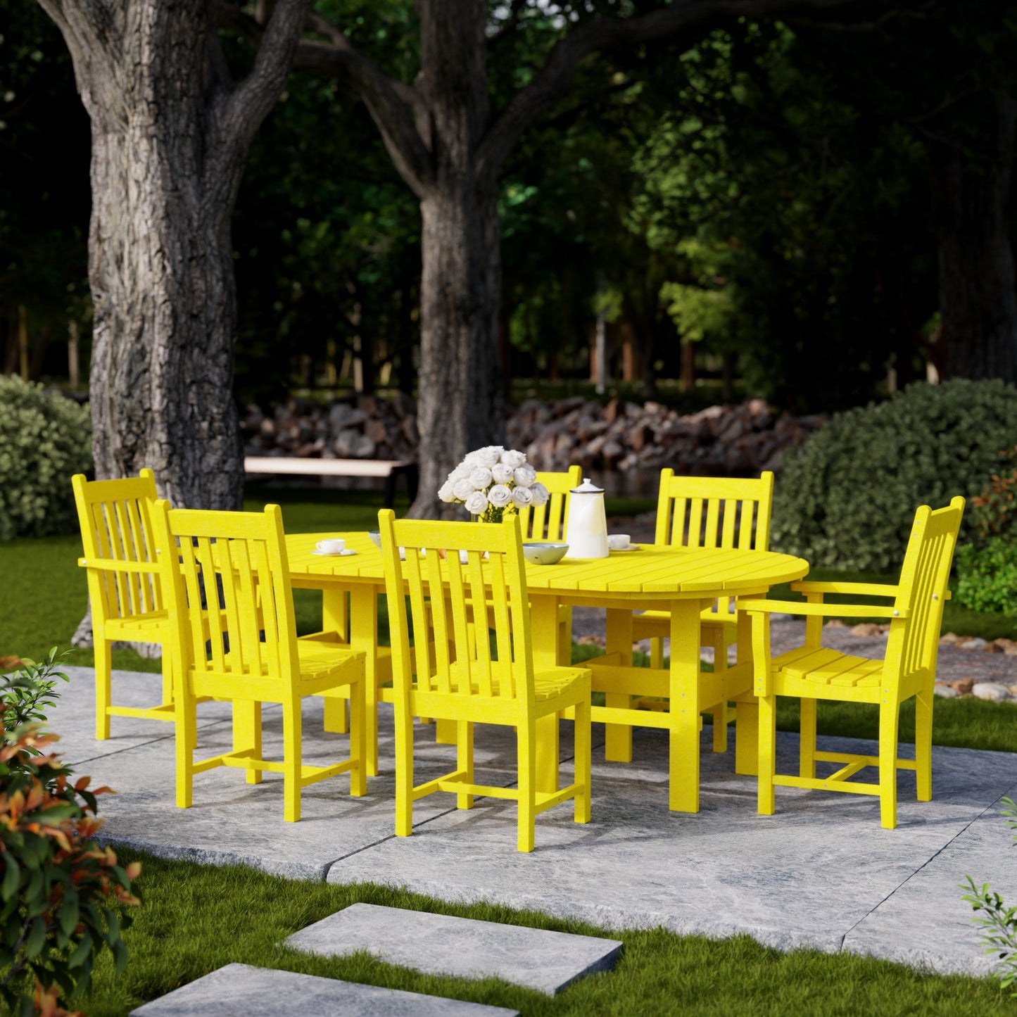 Wildridge Classic 7-PIECE 44" X 84" DINING SET (DINING HEIGHT) - LEAD TIME TO SHIP 4 TO 6 WEEKS