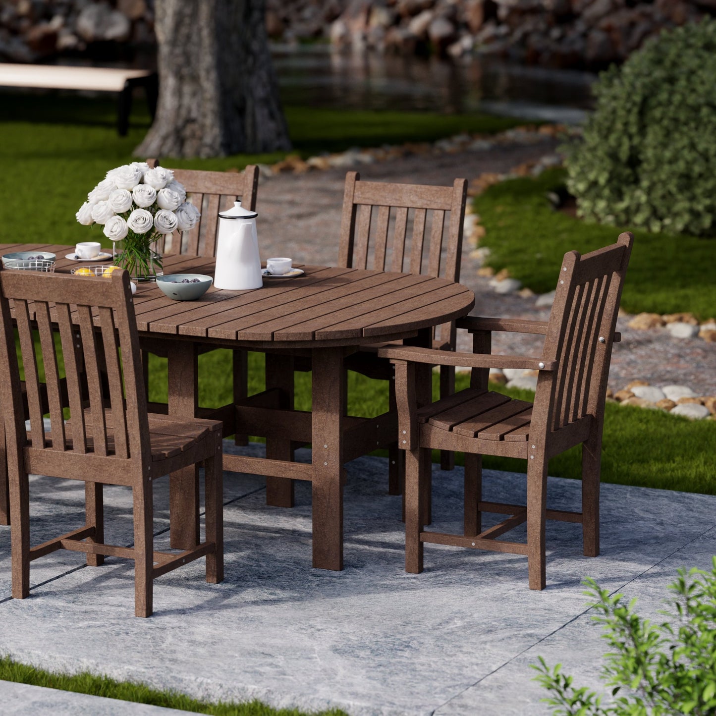 Wildridge Classic 7-PIECE 44" X 84" DINING SET (DINING HEIGHT) - LEAD TIME TO SHIP 4 TO 6 WEEKS