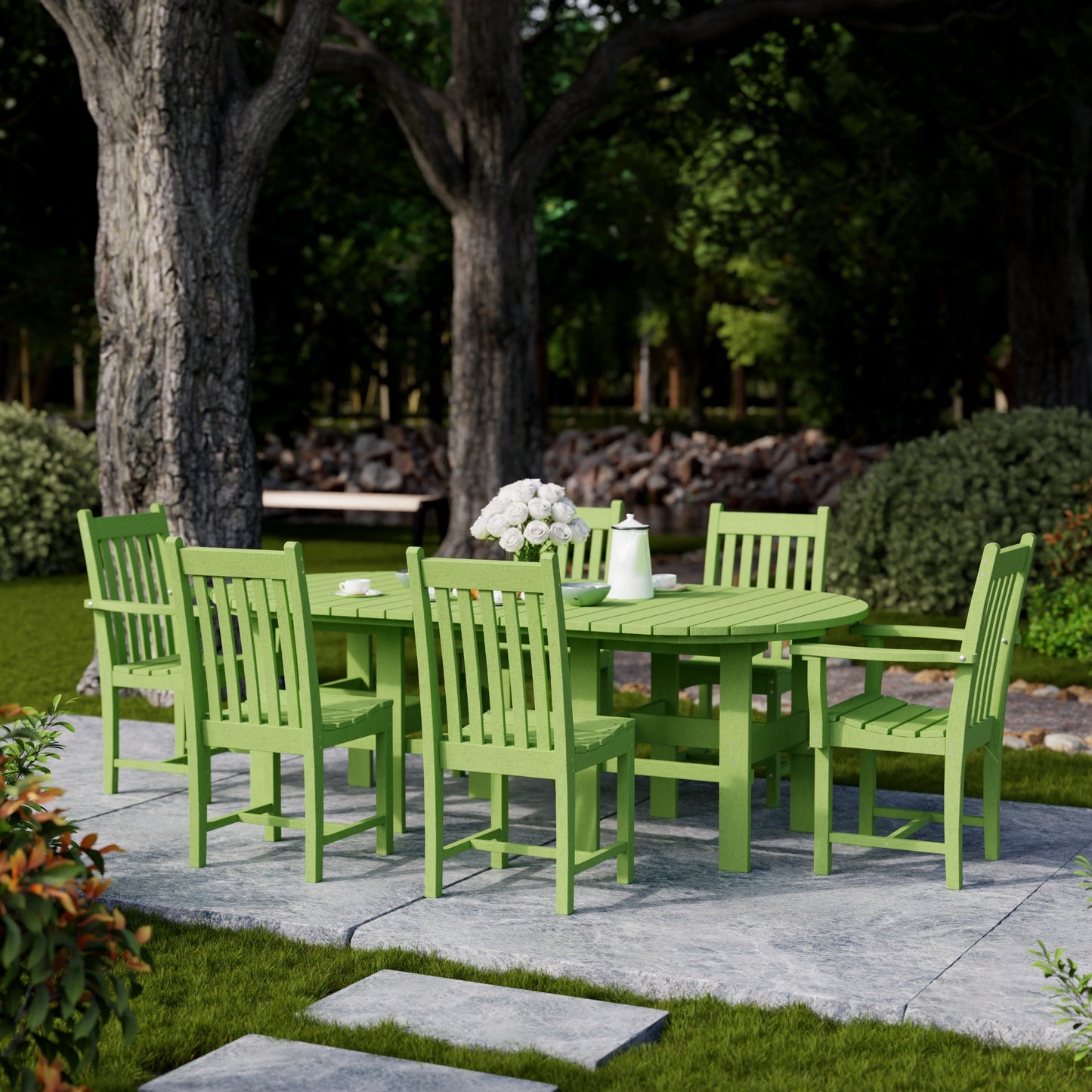 Wildridge Classic 7-PIECE 44" X 84" DINING SET (DINING HEIGHT) - LEAD TIME TO SHIP 4 TO 6 WEEKS