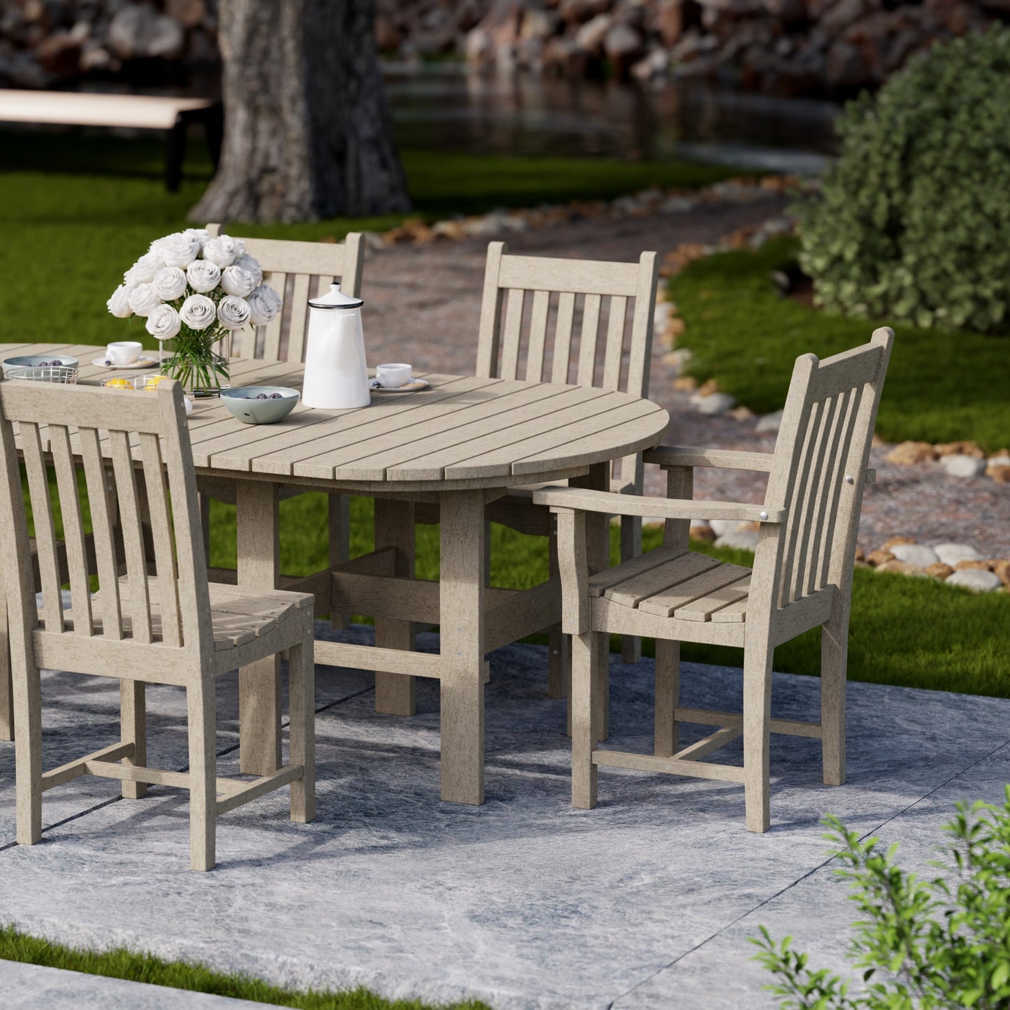 Wildridge Classic 7-PIECE 44" X 84" DINING SET (DINING HEIGHT) - LEAD TIME TO SHIP 4 TO 6 WEEKS