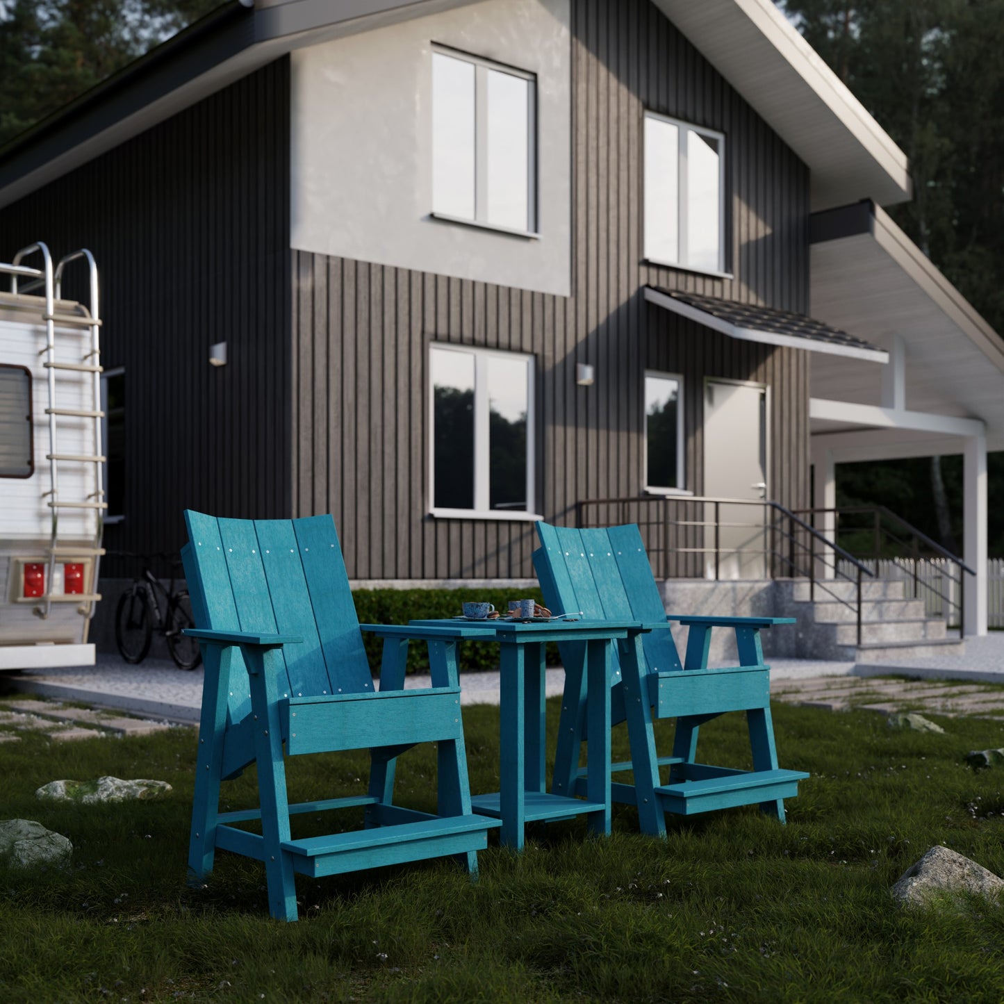 Wildridge Contemporary High Adirondack Chair (QUICK SHIP) - LEAD TIME TO SHIP 10 BUSINESS DAYS OR LESS