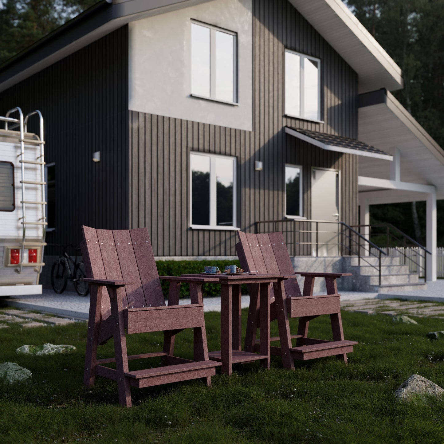 Wildridge Contemporary High Adirondack Chair (QUICK SHIP) - LEAD TIME TO SHIP 10 BUSINESS DAYS OR LESS