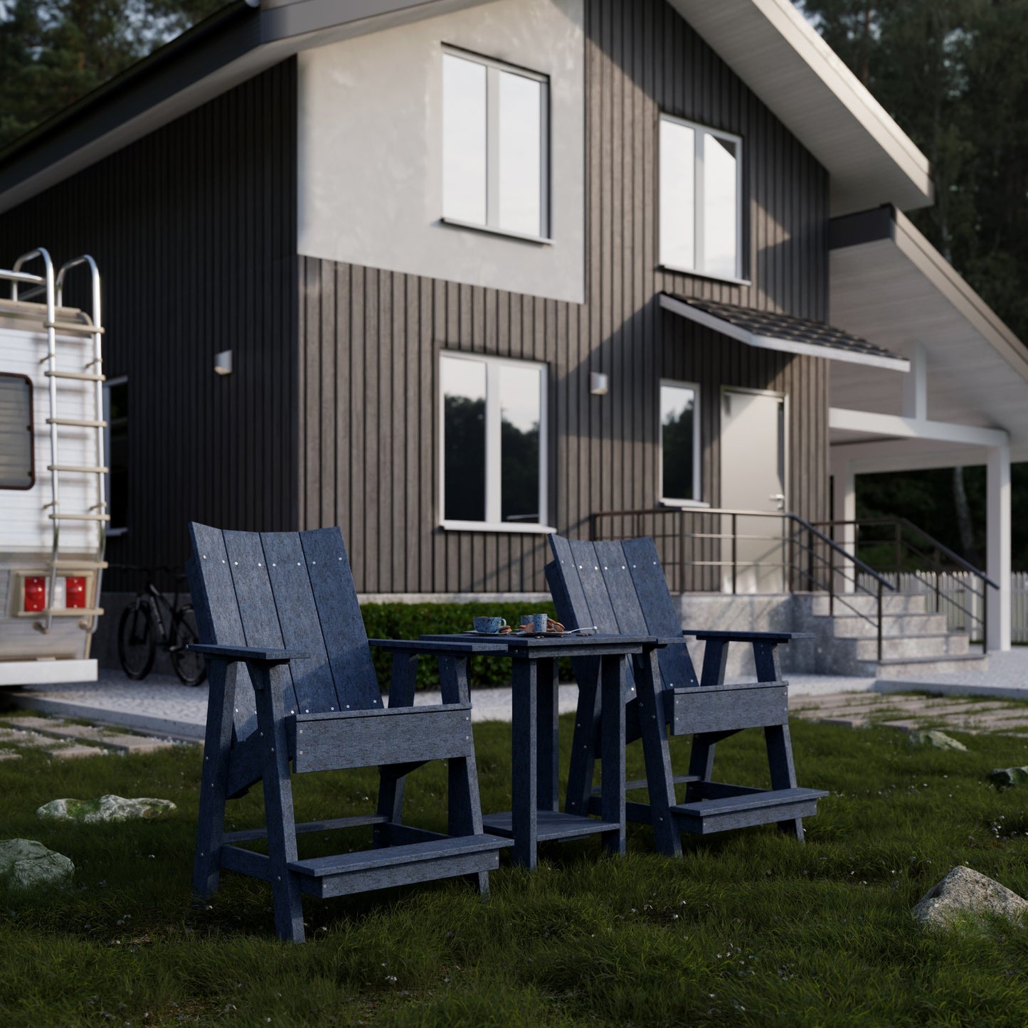 Wildridge Contemporary High Adirondack Chair (QUICK SHIP) - LEAD TIME TO SHIP 10 BUSINESS DAYS OR LESS