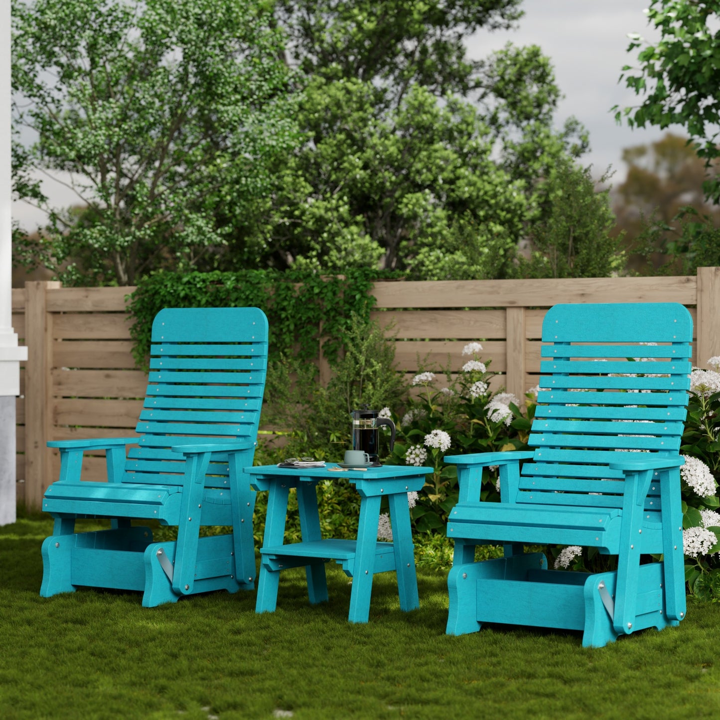Wildridge Outdoor Recycled Plastic Single Signature Glider - LEAD TIME TO SHIP 4 TO 6 WEEKS