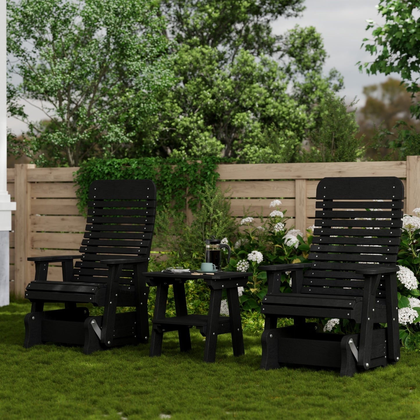 Wildridge Outdoor Recycled Plastic Single Signature Glider - LEAD TIME TO SHIP 4 TO 6 WEEKS