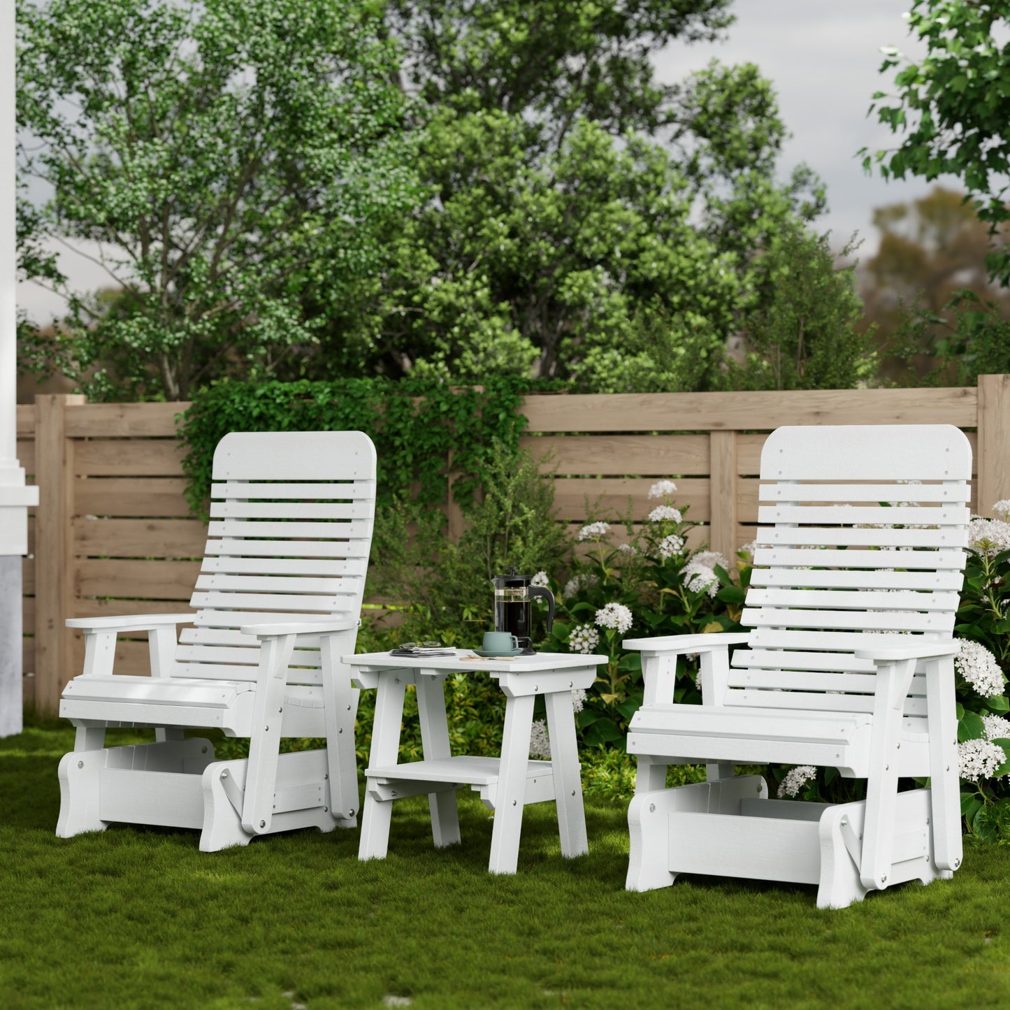 Wildridge Outdoor Recycled Plastic Single Signature Glider - LEAD TIME TO SHIP 4 TO 6 WEEKS