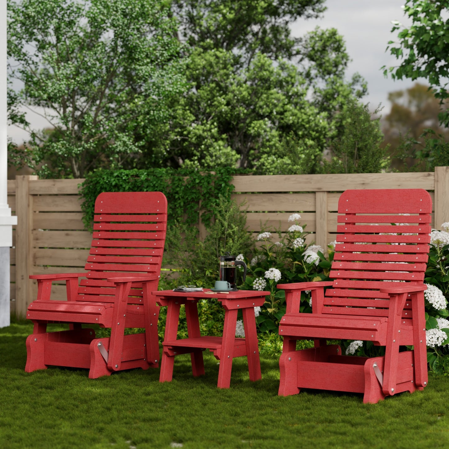 Wildridge Outdoor Recycled Plastic Single Signature Glider - LEAD TIME TO SHIP 4 TO 6 WEEKS