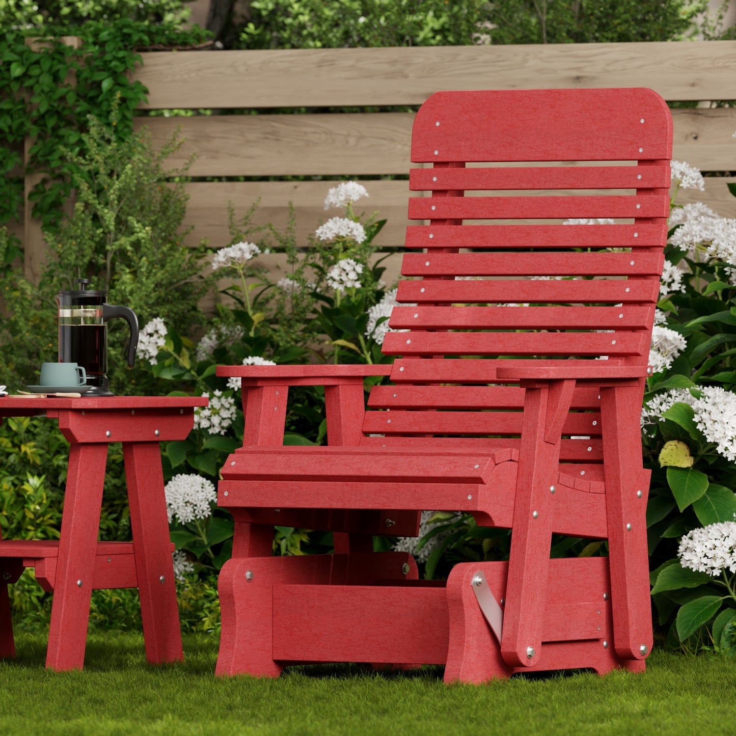 Wildridge Outdoor Recycled Plastic Single Signature Glider - LEAD TIME TO SHIP 4 TO 6 WEEKS