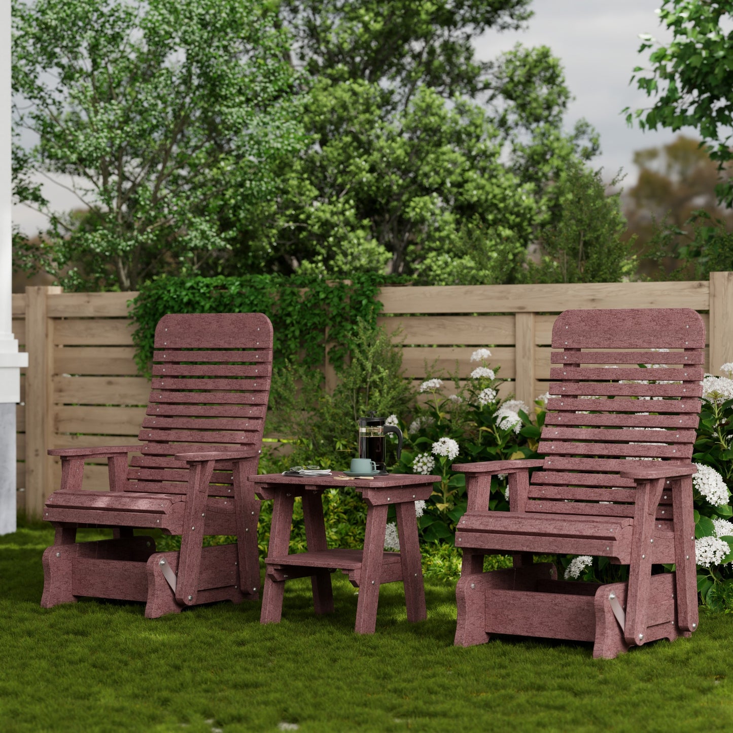 Wildridge Outdoor Recycled Plastic Single Signature Glider - LEAD TIME TO SHIP 4 TO 6 WEEKS