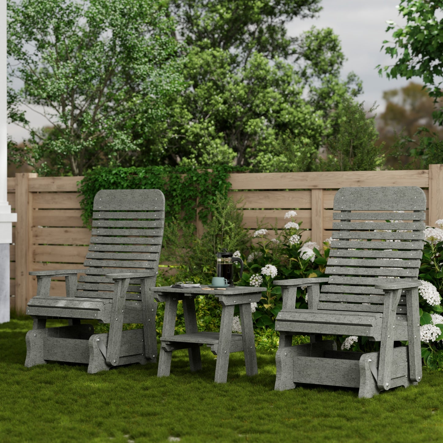 Wildridge Outdoor Recycled Plastic Single Signature Glider - LEAD TIME TO SHIP 4 TO 6 WEEKS