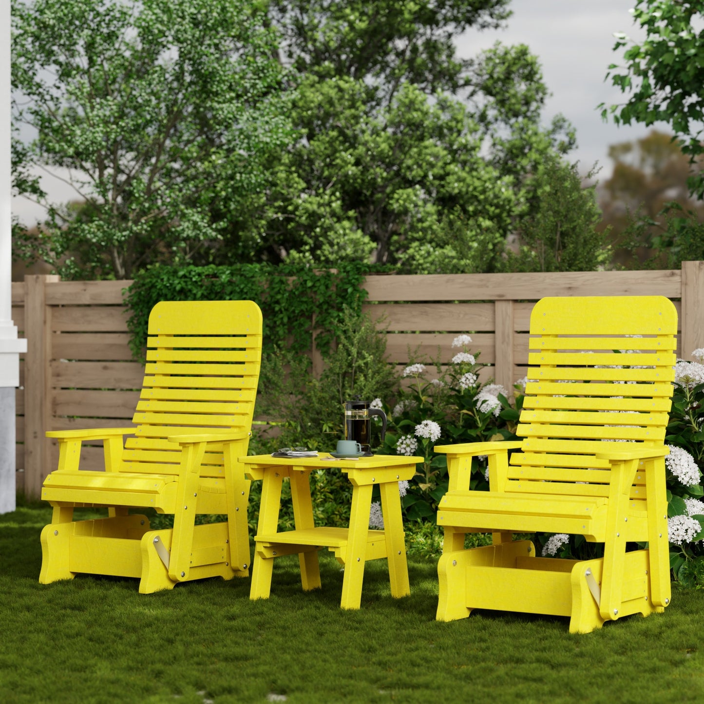 Wildridge Outdoor Recycled Plastic Single Signature Glider - LEAD TIME TO SHIP 4 TO 6 WEEKS
