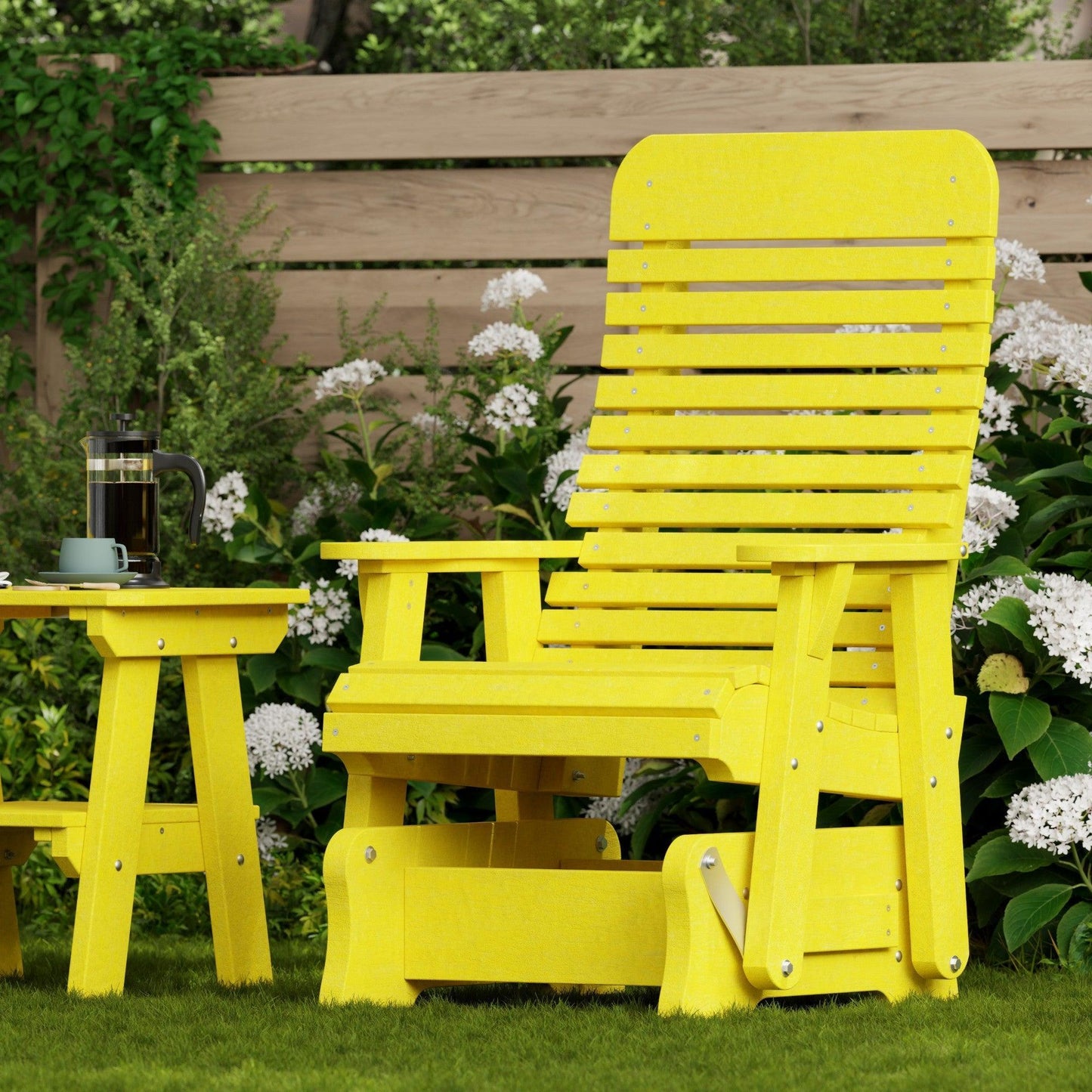Wildridge Outdoor Recycled Plastic Single Signature Glider - LEAD TIME TO SHIP 4 TO 6 WEEKS