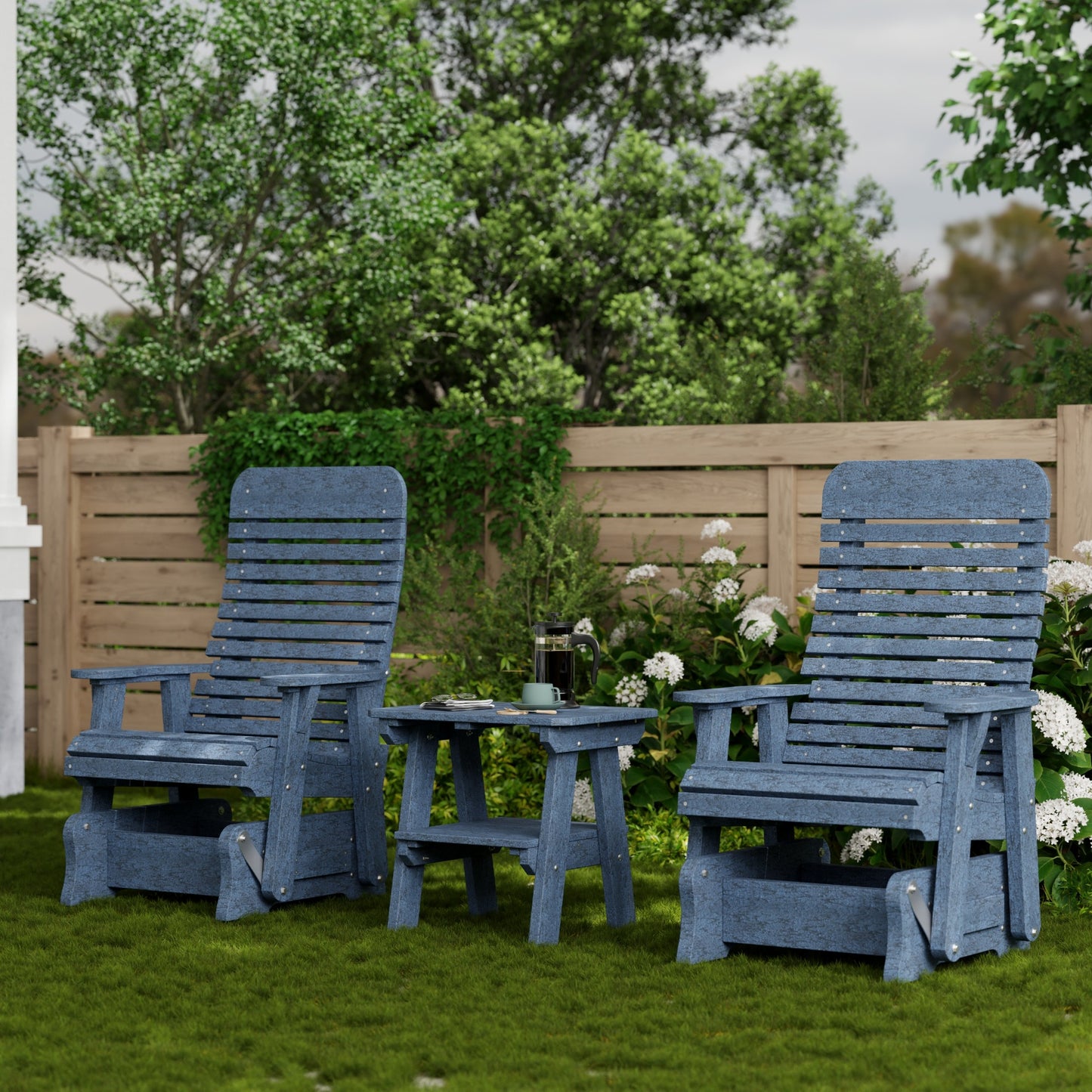 Wildridge Outdoor Recycled Plastic Single Signature Glider - LEAD TIME TO SHIP 4 TO 6 WEEKS