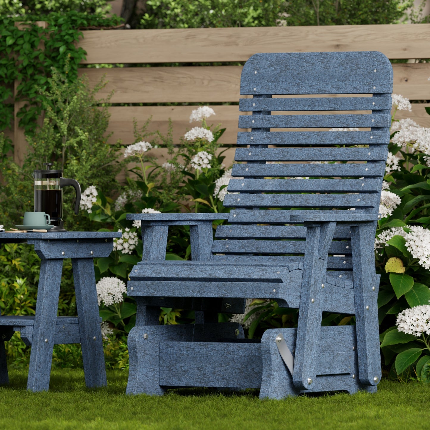 Wildridge Outdoor Recycled Plastic Single Signature Glider - LEAD TIME TO SHIP 4 TO 6 WEEKS