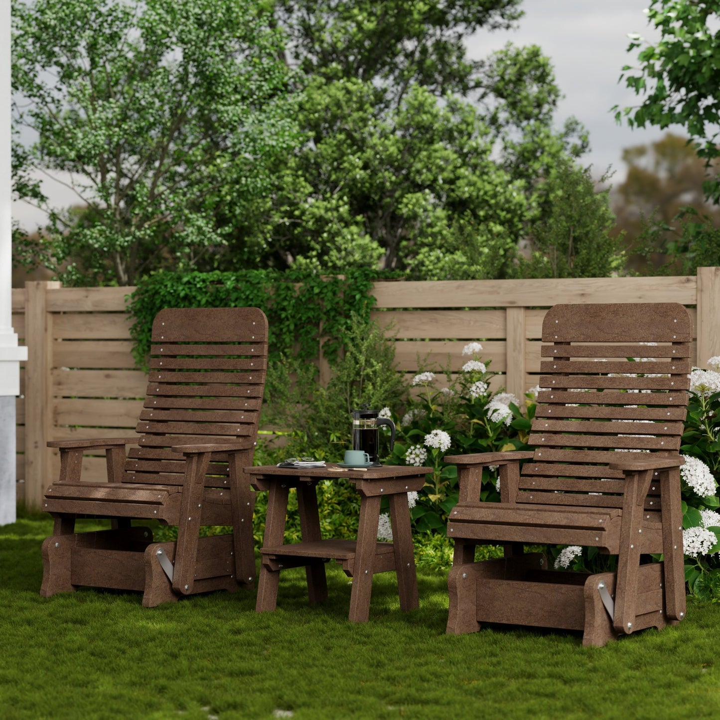 Wildridge Outdoor Recycled Plastic Single Signature Glider - LEAD TIME TO SHIP 4 TO 6 WEEKS