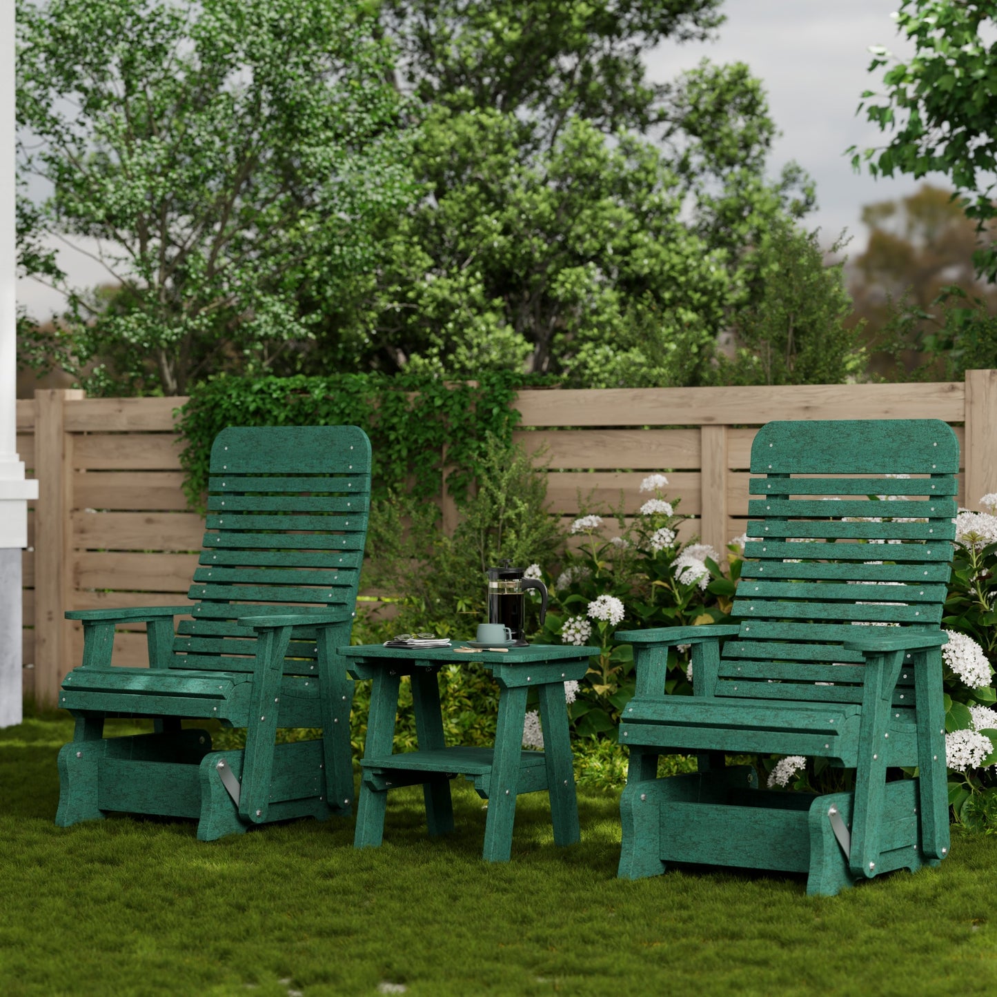 Wildridge Outdoor Recycled Plastic Single Signature Glider - LEAD TIME TO SHIP 4 TO 6 WEEKS