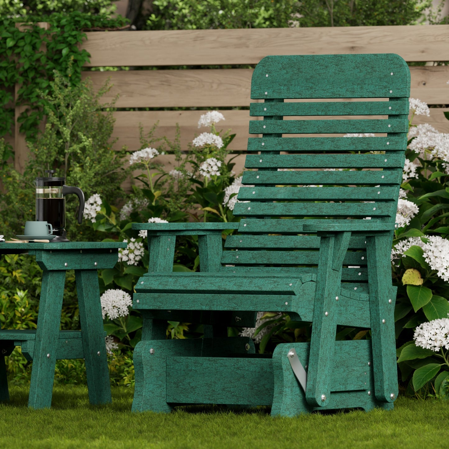 Wildridge Outdoor Recycled Plastic Single Signature Glider - LEAD TIME TO SHIP 4 TO 6 WEEKS