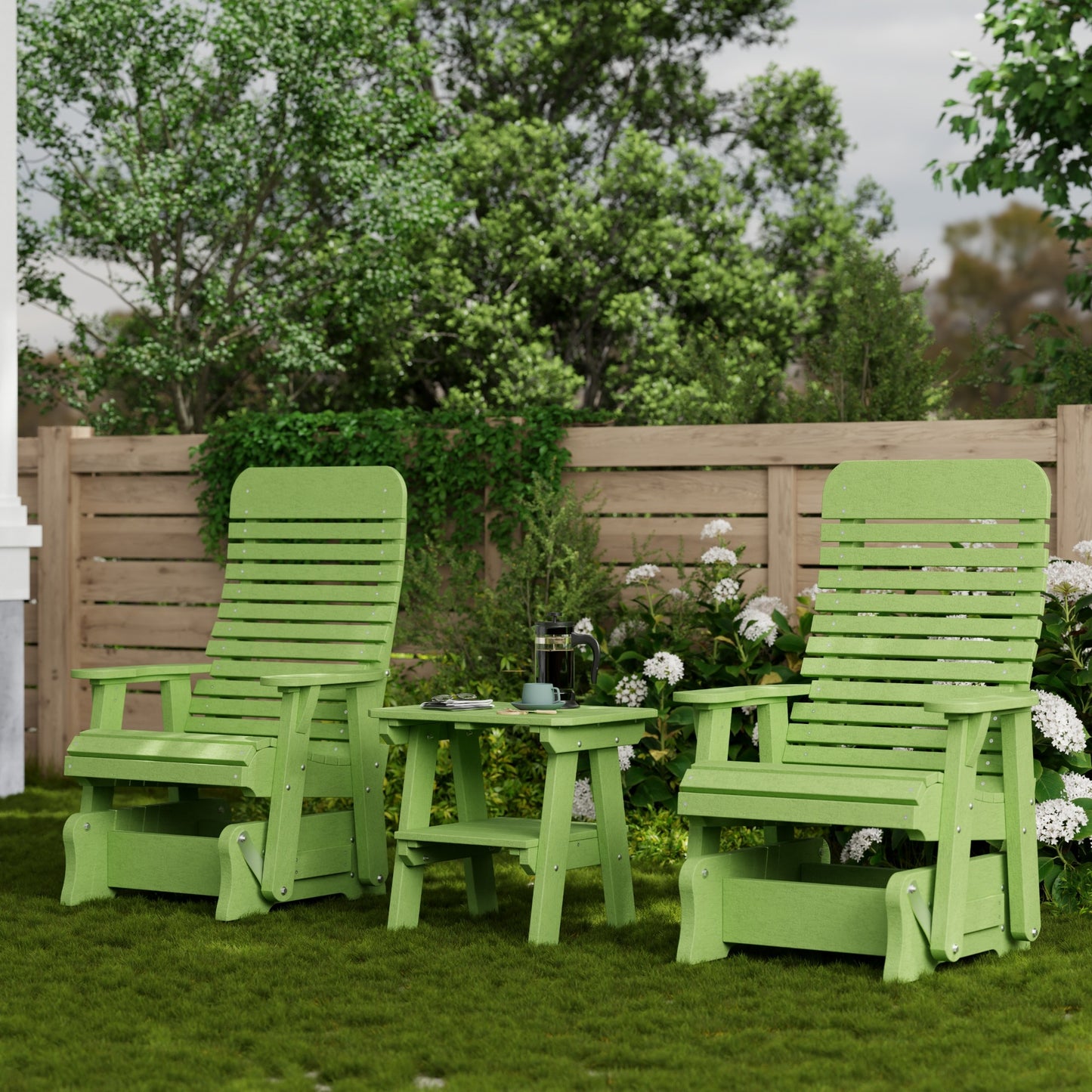 Wildridge Outdoor Recycled Plastic Single Signature Glider - LEAD TIME TO SHIP 4 TO 6 WEEKS