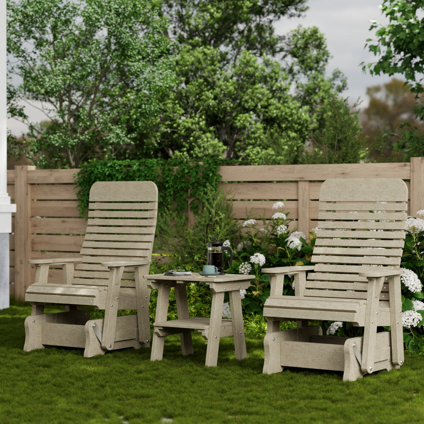 Wildridge Outdoor Recycled Plastic Single Signature Glider - LEAD TIME TO SHIP 4 TO 6 WEEKS