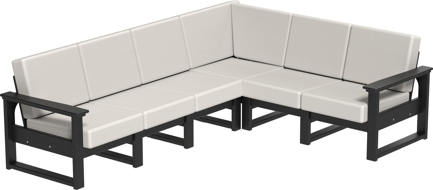 LuxCraft Recycled Plastic Lanai Deep Seating - Center Support - LEAD TIME TO SHIP 3 TO 4 WEEKS