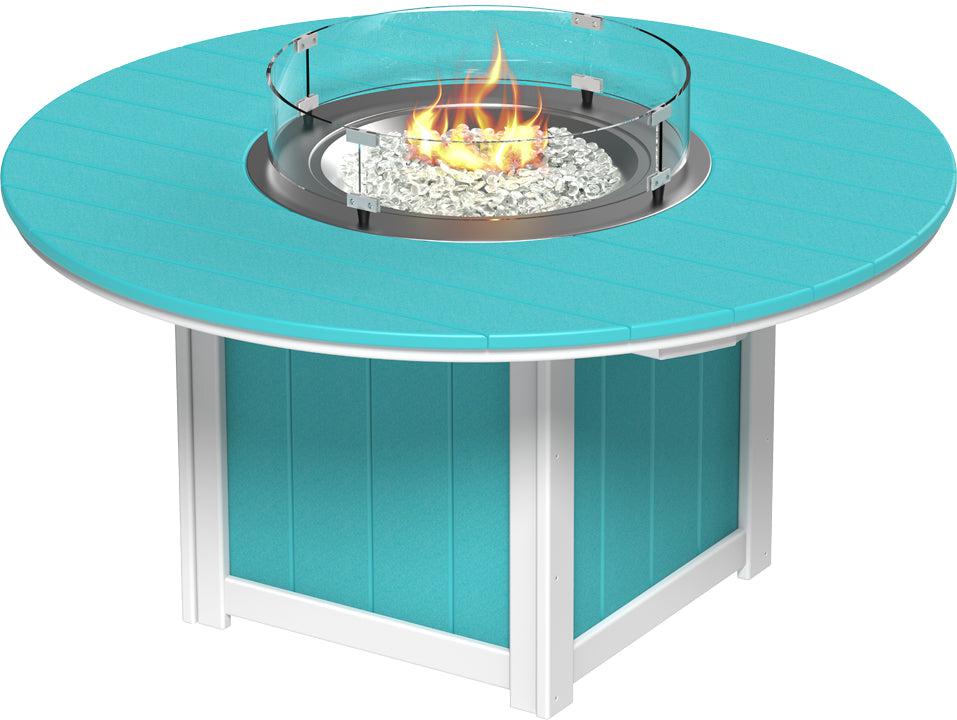 Lumin 60″ Round Fire Table | Bar Height Poly Fire Table | – Rocking ...