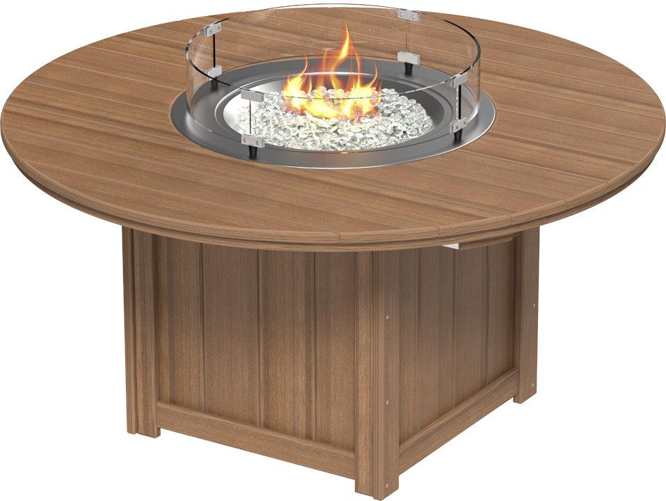 LuxCraft Recycled Plastic Lumin 60″ Round Fire Table (DINING HEIGHT) - LEAD TIME TO SHIP 3 TO 4 WEEKS