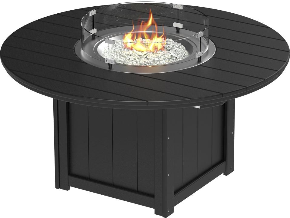 Lumin 60″ Round Fire Table | Bar Height Poly Fire Table | – Rocking ...