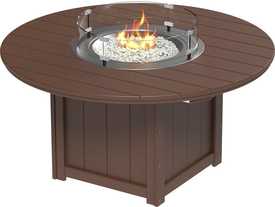Lumin 60″ Round Fire Table | Bar Height Poly Fire Table | – Rocking ...