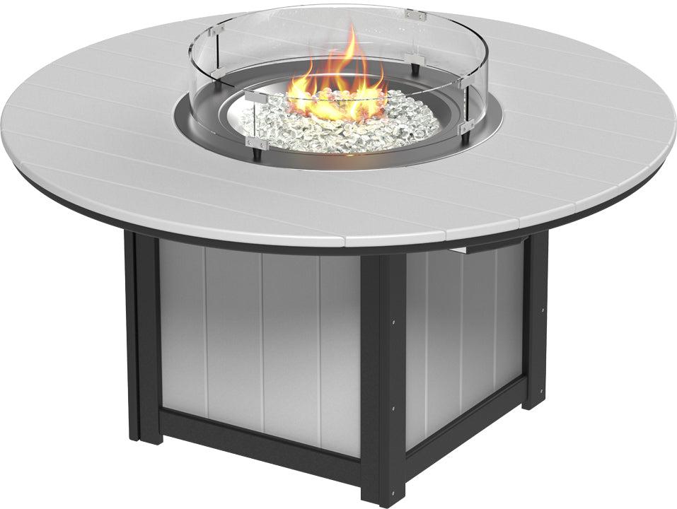 Lumin 60″ Round Fire Table | Bar Height Poly Fire Table | – Rocking ...