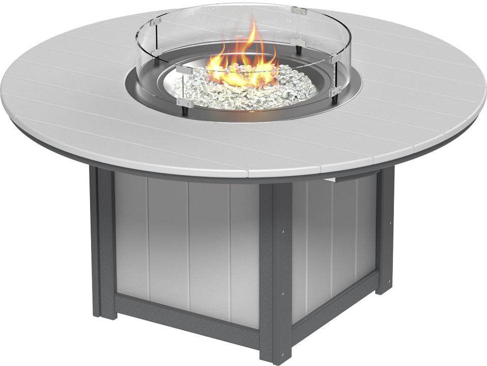 LuxCraft Recycled Plastic Lumin 60″ Round Fire Table (BAR HEIGHT) - LEAD TIME TO SHIP 3 TO 4 WEEKS