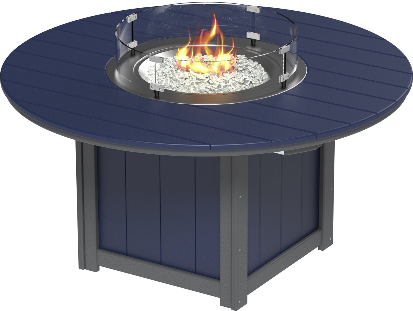 LuxCraft Recycled Plastic Lumin 60″ Round Fire Table (COUNTER HEIGHT) - LEAD TIME TO SHIP 3 TO 4 WEEKS