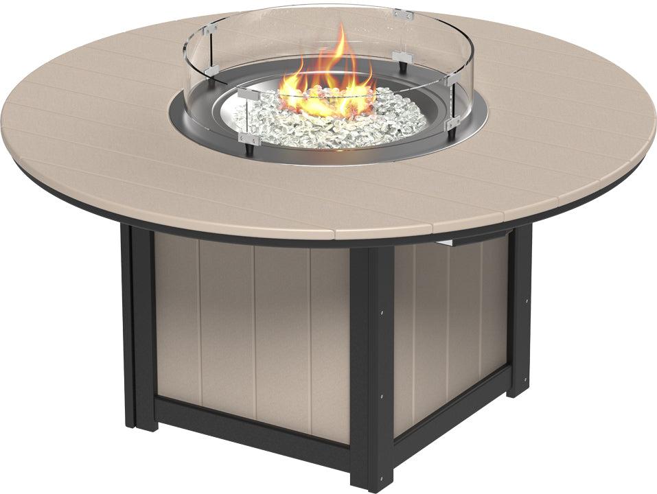 LuxCraft Recycled Plastic Lumin 60″ Round Fire Table (DINING HEIGHT) - LEAD TIME TO SHIP 3 TO 4 WEEKS