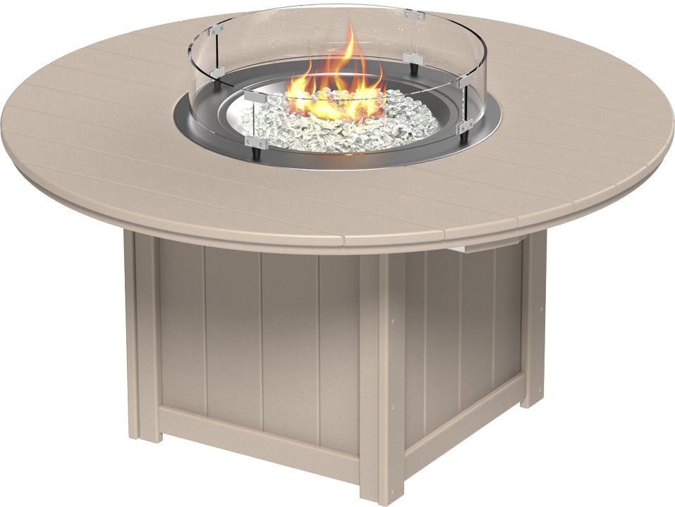 Lumin 60″ Round Fire Table | Bar Height Poly Fire Table | – Rocking ...