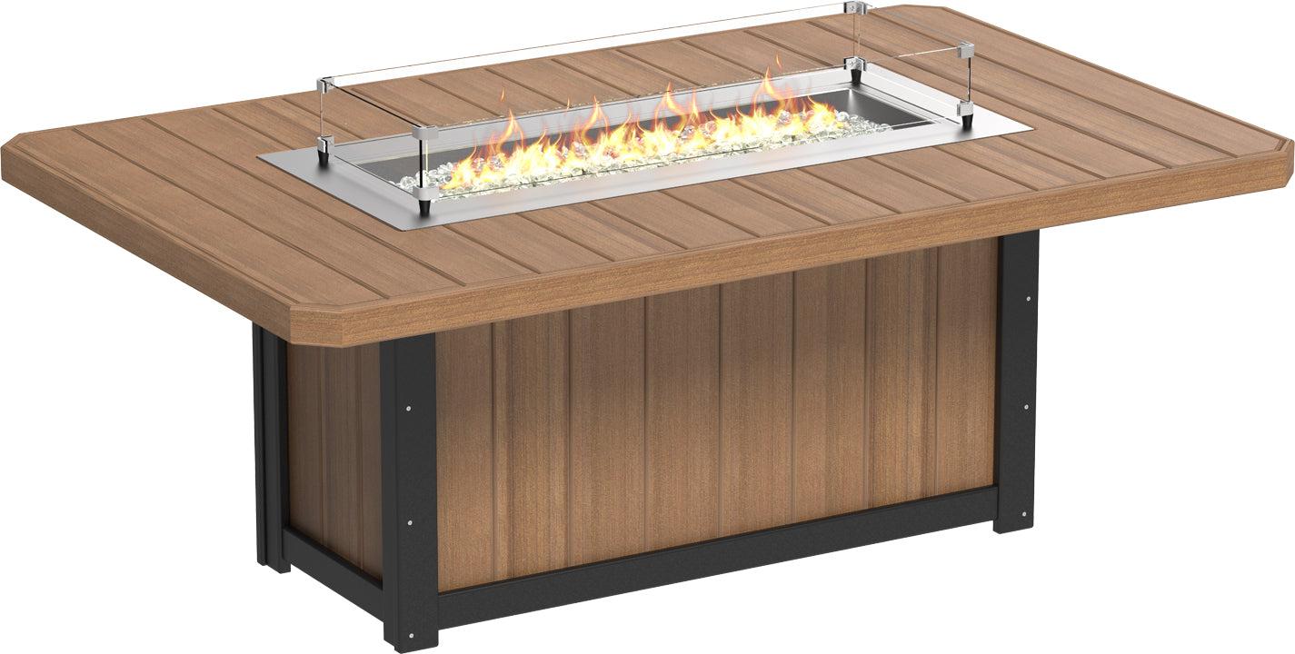 Lumin 79" Dining Height Fire Table | Poly Rectangular Fire Table ...