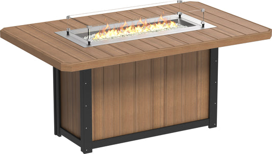 LuxCraft Recycled Plastic Lumin 79" Rectangular Fire Table (COUNTER HEIGHT) - LEAD TIME TO SHIP 3 TO 4 WEEKS